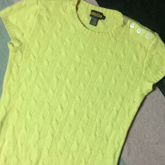 Ralph Lauren Sweaters - Ralph Lauren RUGBY short sleeve super soft Classic Knit Cashmere Blend Sweater